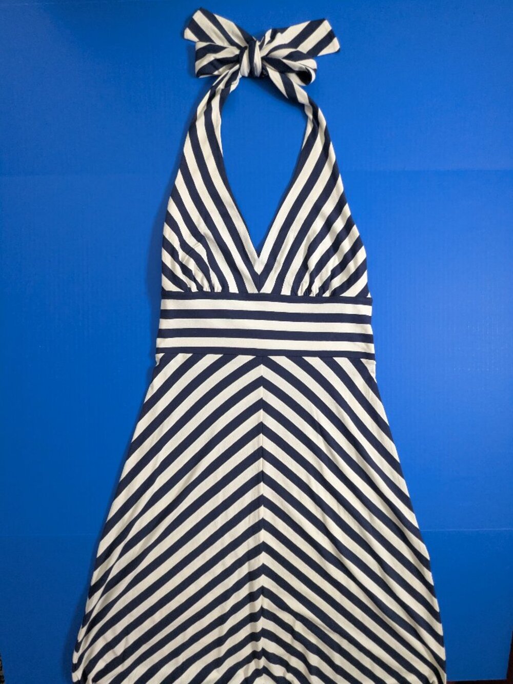 Banana Republic Chevron Halter Maxi Dress Size S